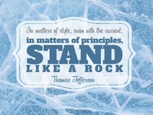 Personal Development Poster (In Matters of Principles, Stand Like A Rock!)