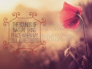 Sounds of Nature Positive Affirmation Inspirational Quote Graphic