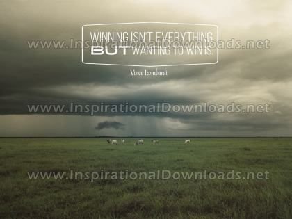 Wanting To Win by Vince Lombardi