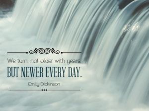 Newer Every Day by Emily Dickinson Inspirational Quote Poster