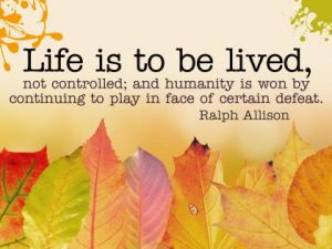 Life Is To Be Lived by Ralph Allison Inspirational Quote Poster