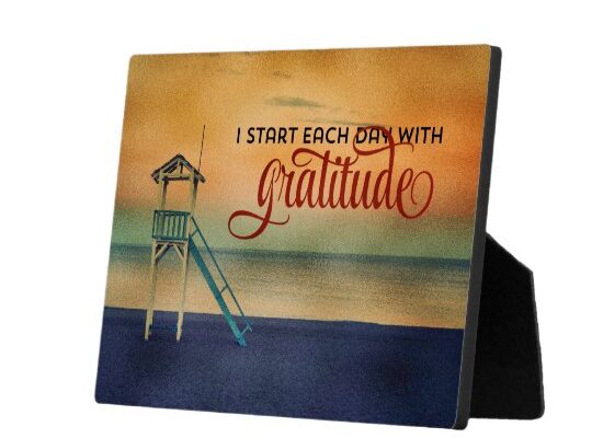 Start Each Day With Gratitude Positive Affirmation Photo Plaque