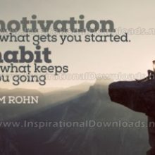 Motivation and Habit Inspirational Poster