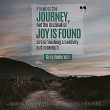 Focus On The Journey Inspirational Poster